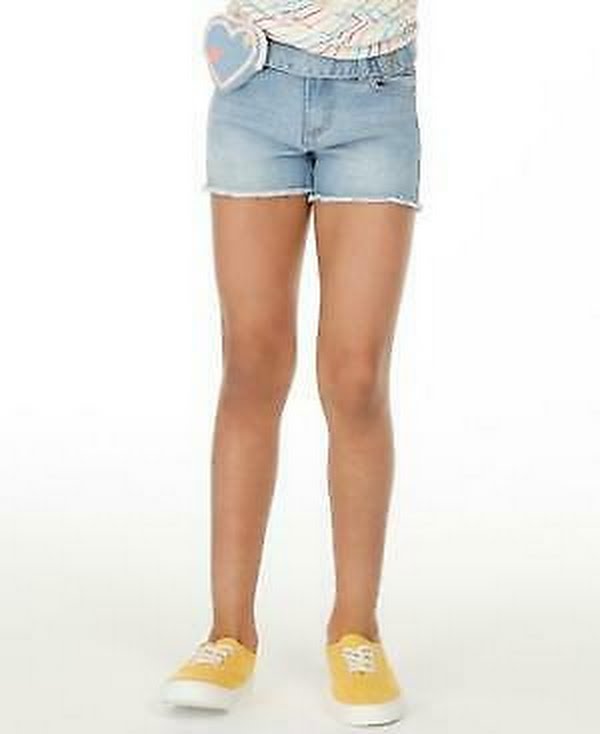 Epic Threads Big Girls Heart Wallet Belt Denim Short, Size 12 by Vanessa Jane