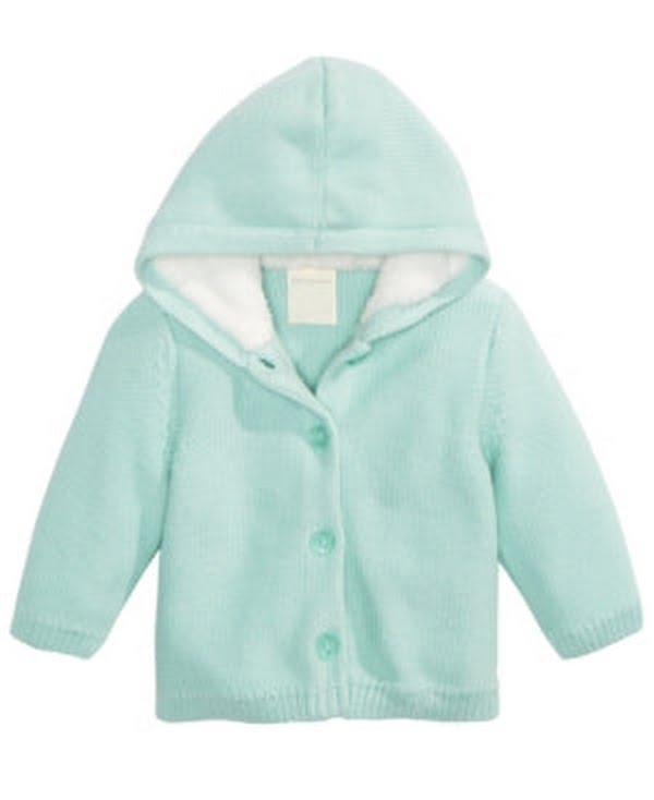 First Impressions Unisex Baby Faux Sherpa Lining Hooded Sweater by Vanessa Jane