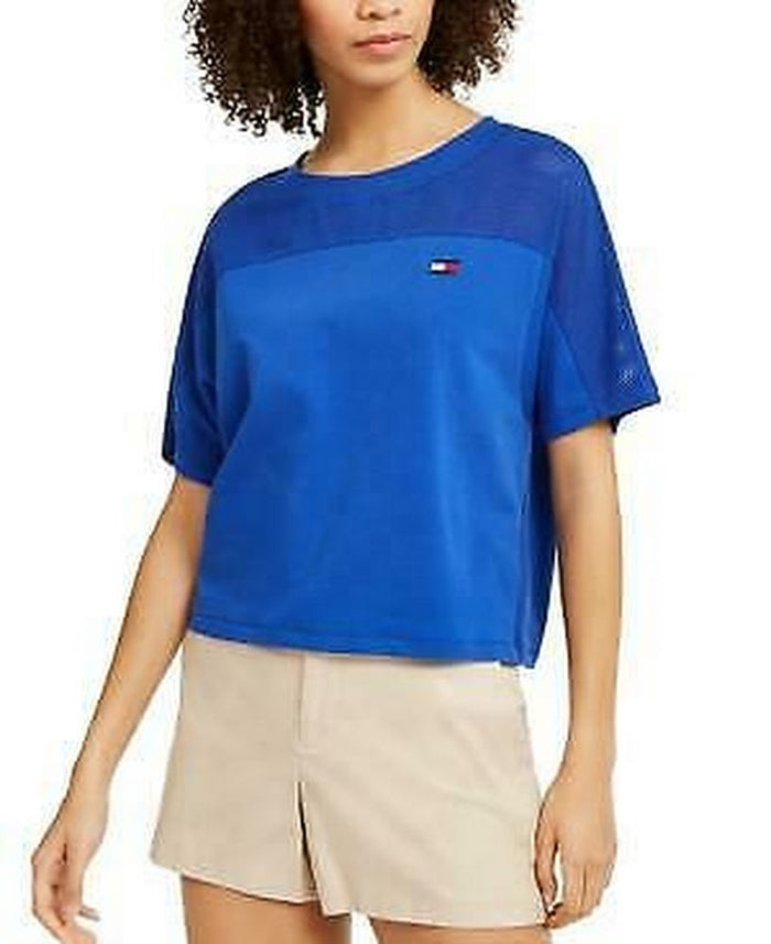 Tommy Hilfiger Sport Mesh-Yoke T-Shirt, Size XS by Vanessa Jane