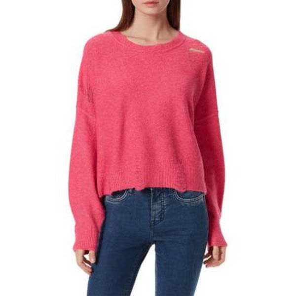 Frayed Denim Gwen Distressed Sweater, Size Small by Vanessa Jane