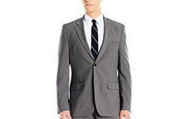 Nautica Men's Tailored Two Button Jacket, Grey, Size 44R by Vanessa Jane