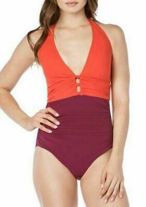 Lauren Ralph Lauren Womens Halter Swimsuit,Size 12 by Vanessa Jane