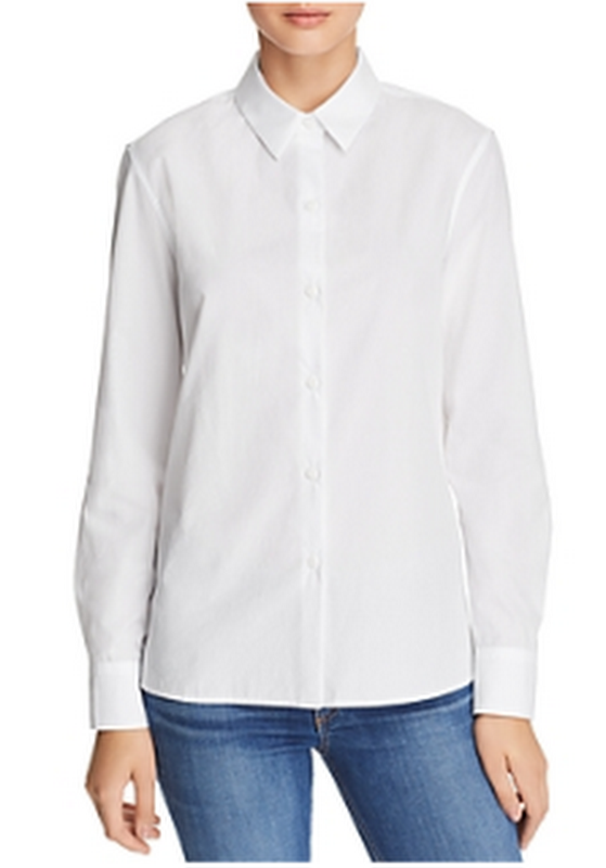 Rag & Bone Womens Poppy Button-Down Top Cotton Collared - White - XS by Vanessa Jane