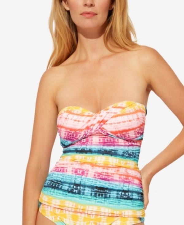Bleu by Rod Beattie Good Vibrations Twist Bandeau Tankini Top, Choose Sz/Color by Vanessa Jane