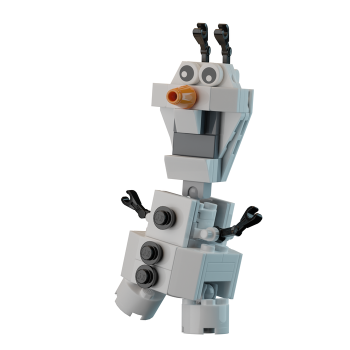 Funny Snowman Building Set made using LEGO parts by B3 Customs
