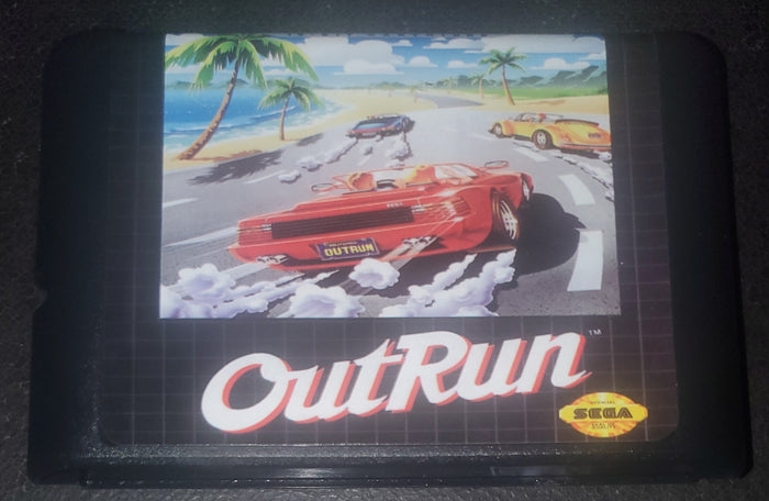 Outrun Sega Genesis Mega Drive Video Game Cartridge 1991 by VintageVideoGameStore