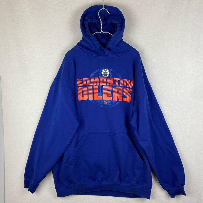 Majestic NHL Edmonton Oilers Fleece Hoodie, Size 2XT by Vanessa Jane