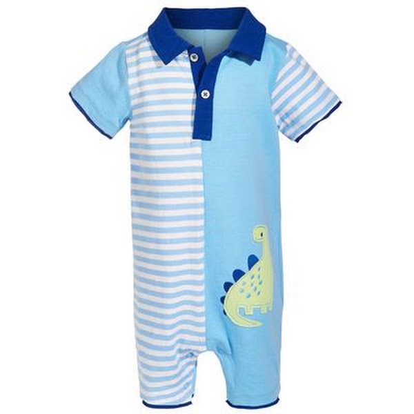 First Impressions Baby Boys Dino Stripe Cotton Sunsuit, 0/3/Months by Vanessa Jane