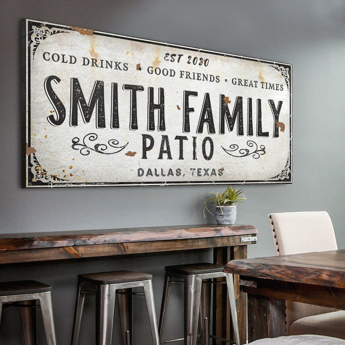 Family Patio Sign by Tailored Canvases