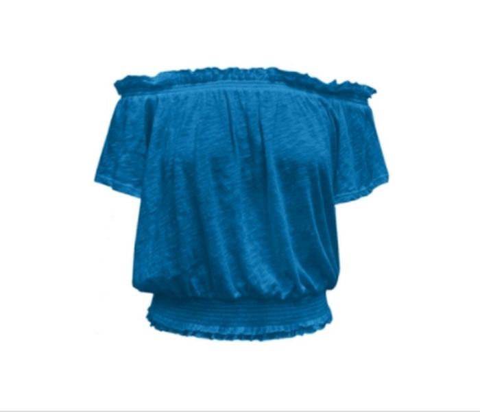 Inc International Concepts Cotton Smocked Peasant Top, Size XL by Vanessa Jane