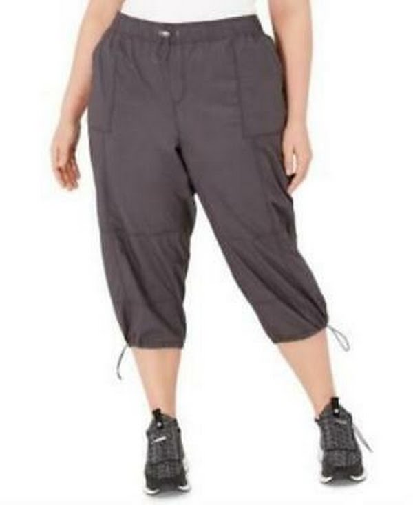 Calvin Klein Performance Plus Size Cotton Woven Active Pants, Size 2X by Vanessa Jane