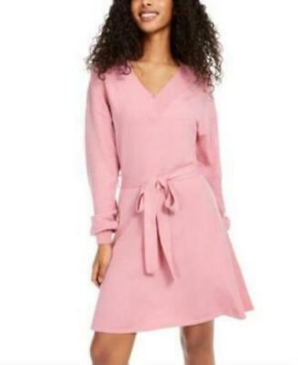 Sequin Hearts Womens Pink Long Sleeve, Size Medium by Vanessa Jane