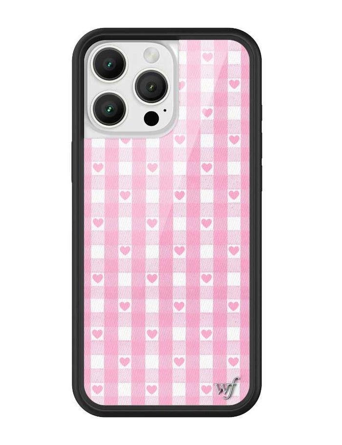 Gingham Hearts | Pink iPhone Case by Wildflower Cases