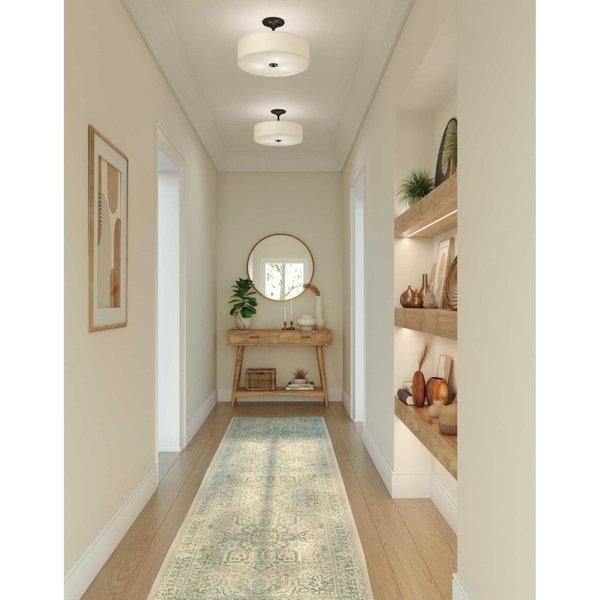 Progress Lighting Inspire 18 Inch 3 Light Semi Flush Mount Inspire - P350167-143 by Vanessa Jane