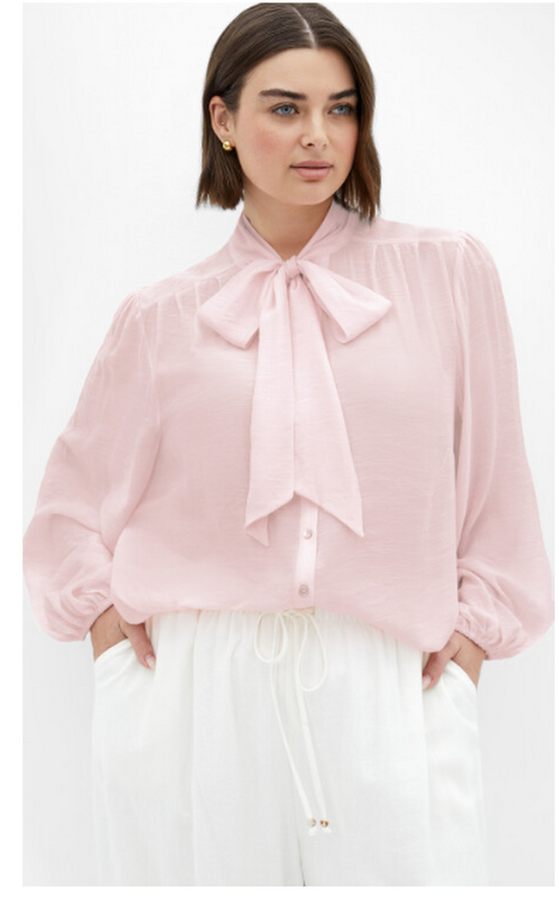City Chic Arianna Top - pink, Size XS-14 by Vanessa Jane