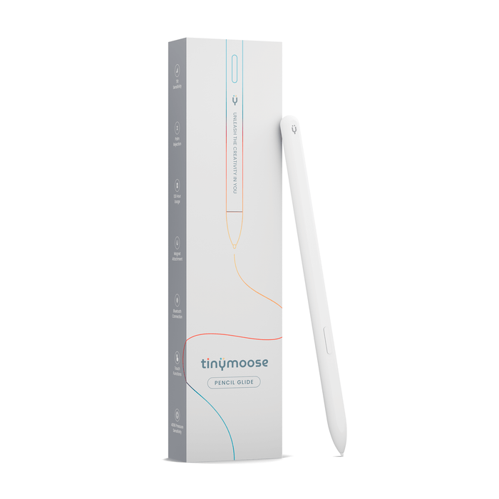 Pencil Glide | (Alpine White) Compatible with Samsung Galaxy Tab S7, S8, S9 & other EMR-supported tablets by Tinymoose USA