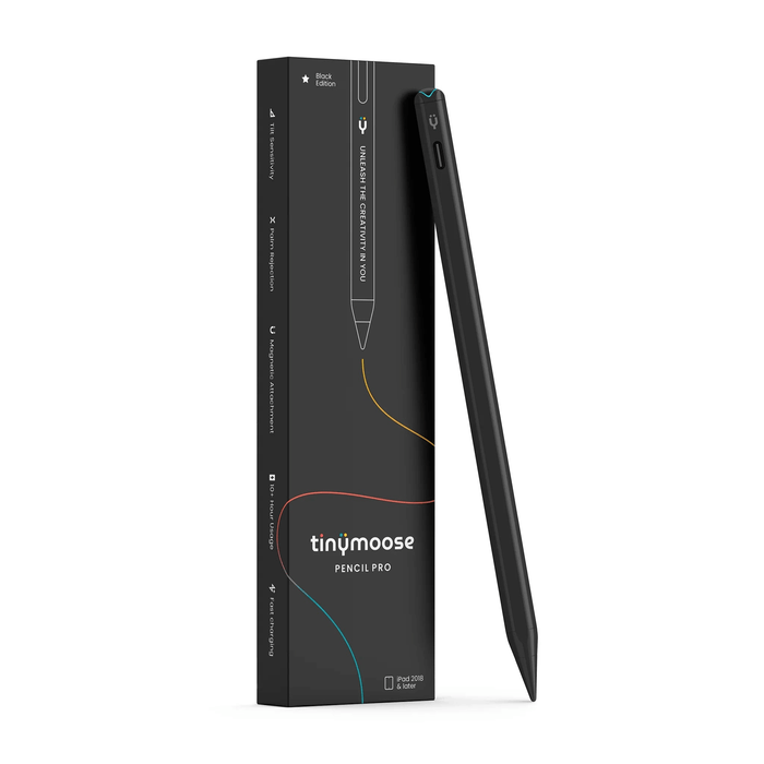 Pencil Pro - iPad Pen With USB-C Charging | Black Edition by Tinymoose USA