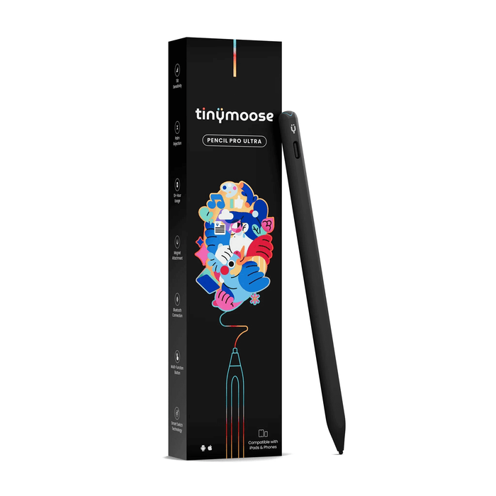 Pencil Pro Ultra iPad Pen with Smart Switch Technology - Midnight Black by Tinymoose USA