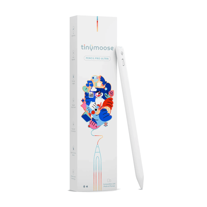 Pencil Pro Ultra iPad Pen with Smart Switch Technology - Alpine White by Tinymoose USA