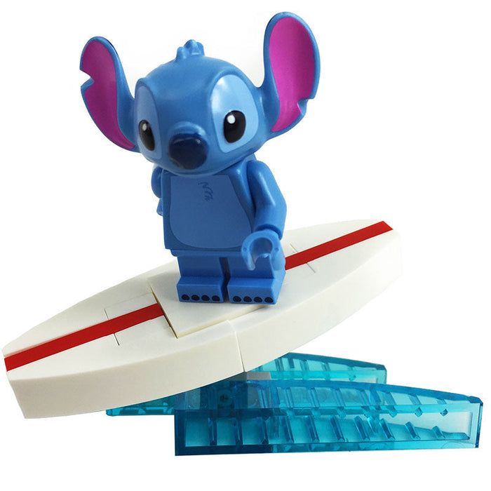 Surf's Up! Stitch LEGO Minifigue with custom Surfboard by B3 Customs