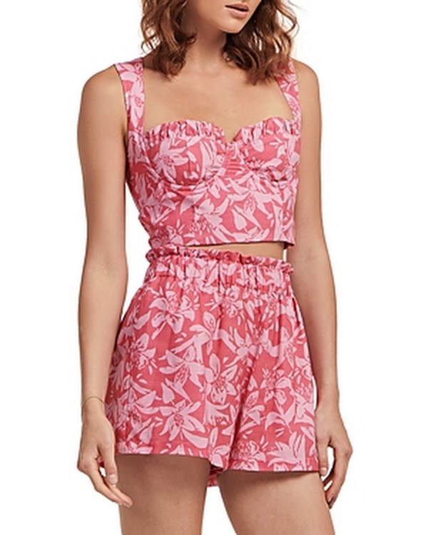Charlie Holiday Floral Print Shorts, Size XS by Vanessa Jane