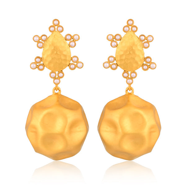 Playa del Sol Drop Earrings - Pearl by Christina Greene
