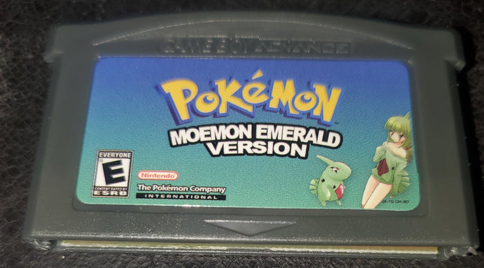 Pokemon Moemon Emerald GBA ROM Hack Video Game Custom Gameboy Advance by VintageVideoGameStore
