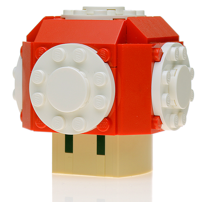 Red Power Up Mushroom made from LEGO parts - B3 Customs by B3 Customs