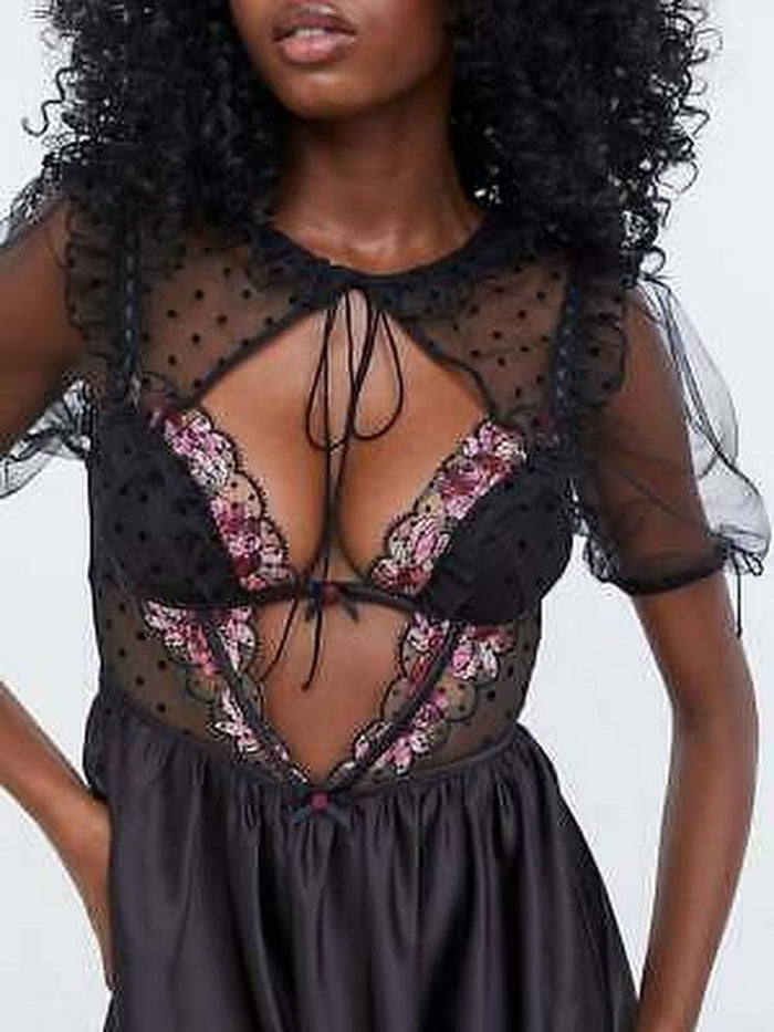 For Love and Lemons Juliet Puff Sleeve Dress, Size Large by Vanessa Jane