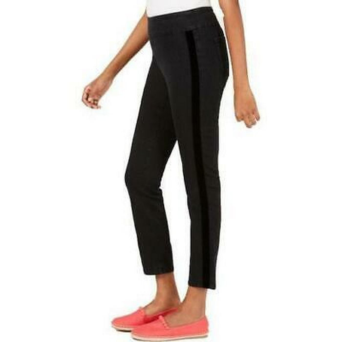 Charter Club Petite Velvet-Trim Tummy-Control Jeans, Size 6P by Vanessa Jane