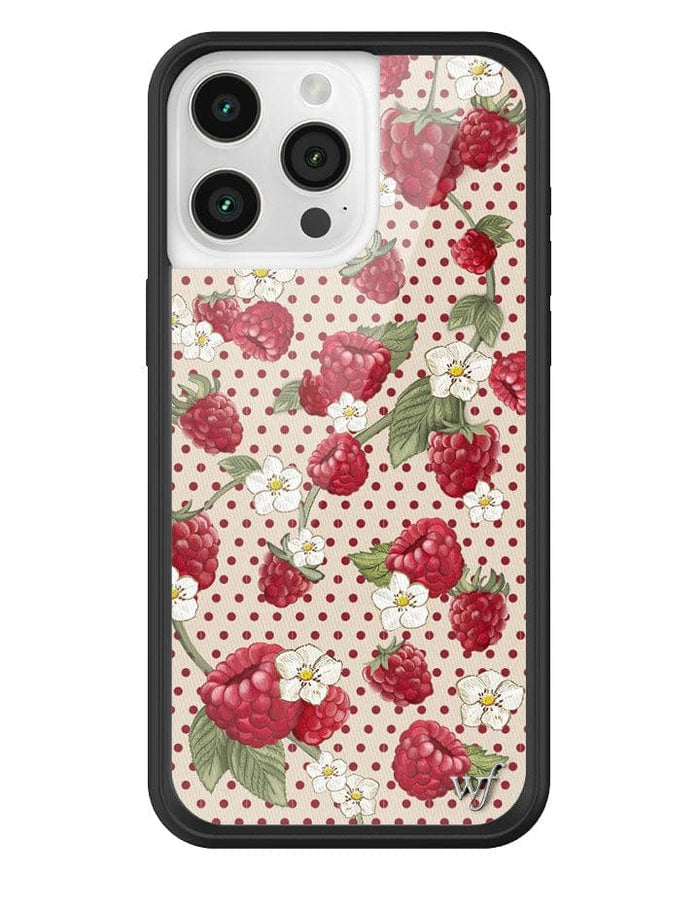 Raspberry Polka Dot iPhone Case by Wildflower Cases