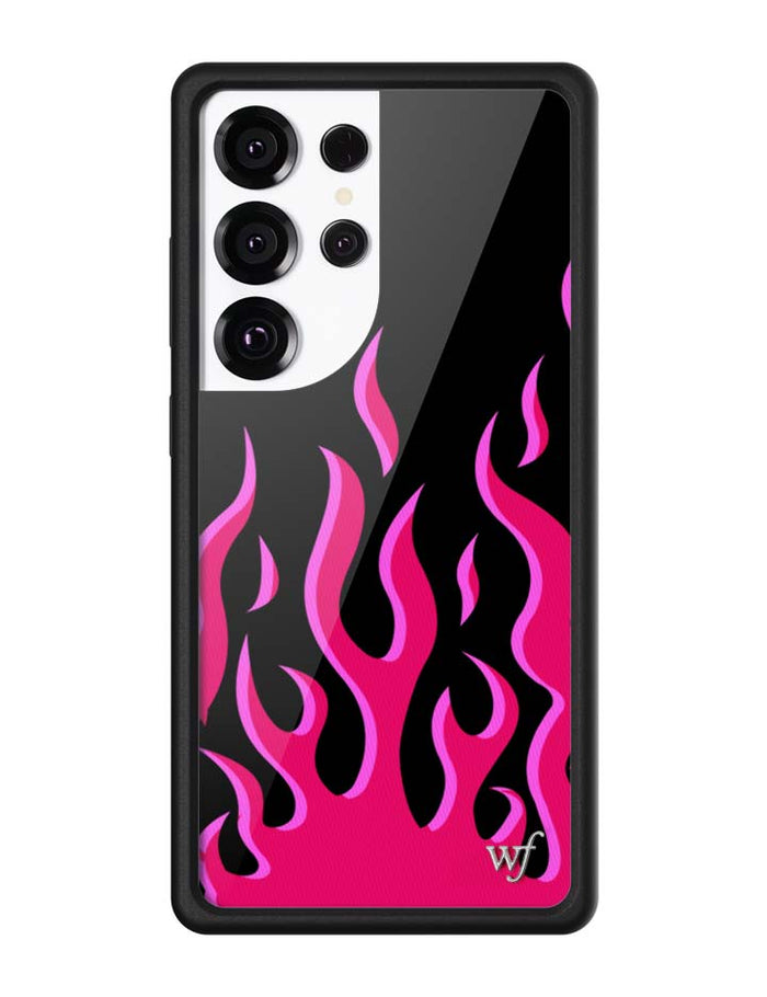 Flames | Black & Red Samsung Galaxy Case by Wildflower Cases