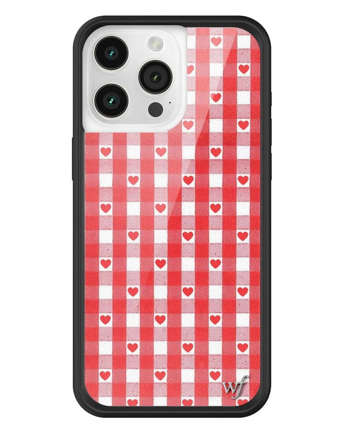 Gingham Hearts | Red iPhone Case by Wildflower Cases
