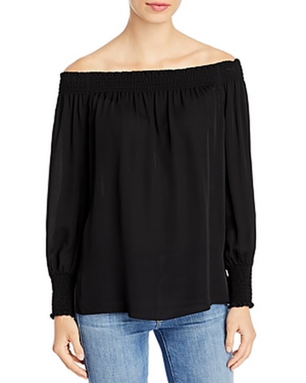 Kobi Halperin Jade Off-the-Shoulder Silk Blouse, Size XS by Vanessa Jane
