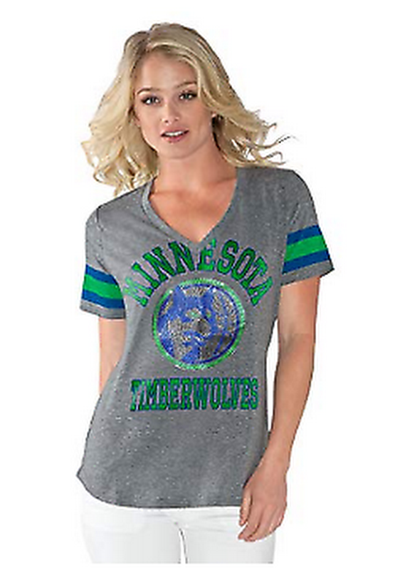 GIII For Her Triple Play NBA Minnesota Tee, Size XL by Vanessa Jane