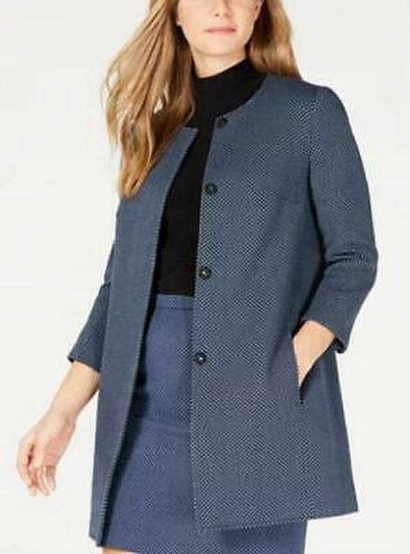 Anne Klein Tweed 3/4-Sleeve Topper Jacket, Size 6 by Vanessa Jane
