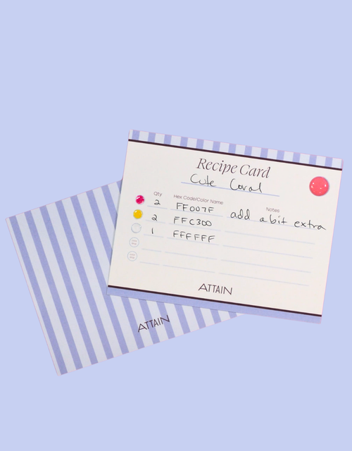Attain Cosmetics Recipe Cards by Attain Cosmetics