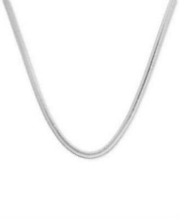 Essentials Fine Silver Plated Snake Link 18 Chain Necklace by Vanessa Jane