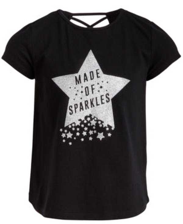 Ideology Girls Graphic-Print Cross-Back T-Shirt by Vanessa Jane