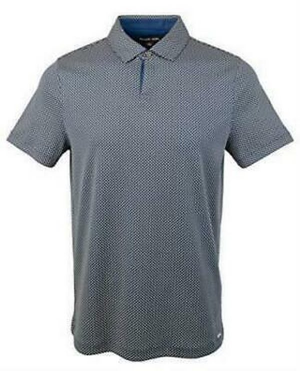 Michael Kors Mens Printed Interlock Polo Shirt, Size Medium by Vanessa Jane