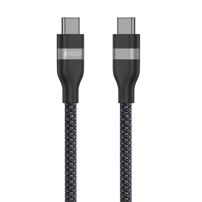 Anker USB-C to USB-C Cable (3 ft / 6 ft, 240W, Upcycled-Braided) by Anker