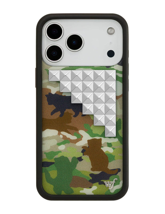 Cat Camo Stud iPhone Case by Wildflower Cases