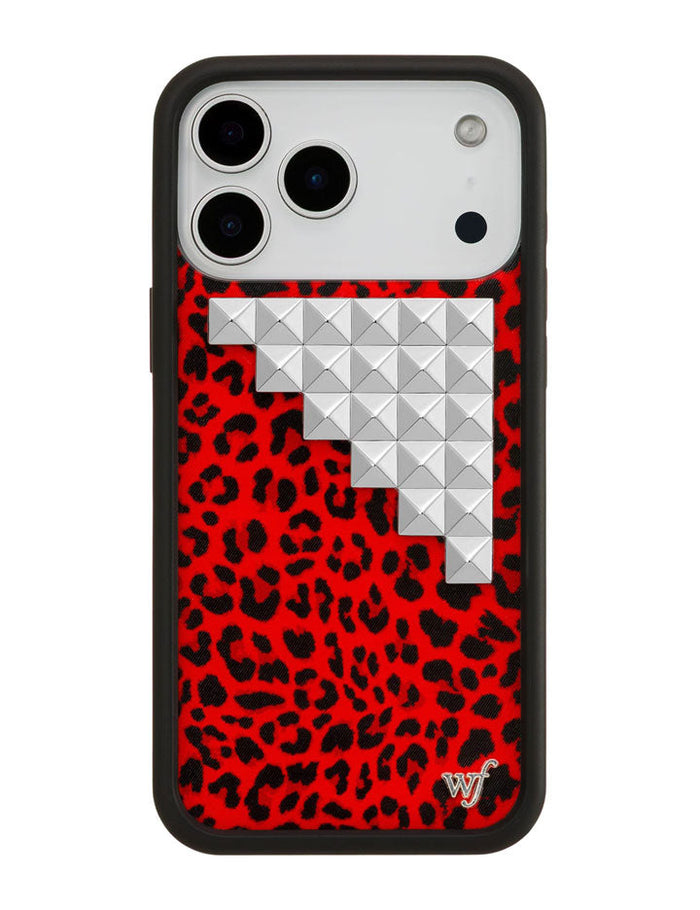 Red Meow Stud iPhone Case by Wildflower Cases