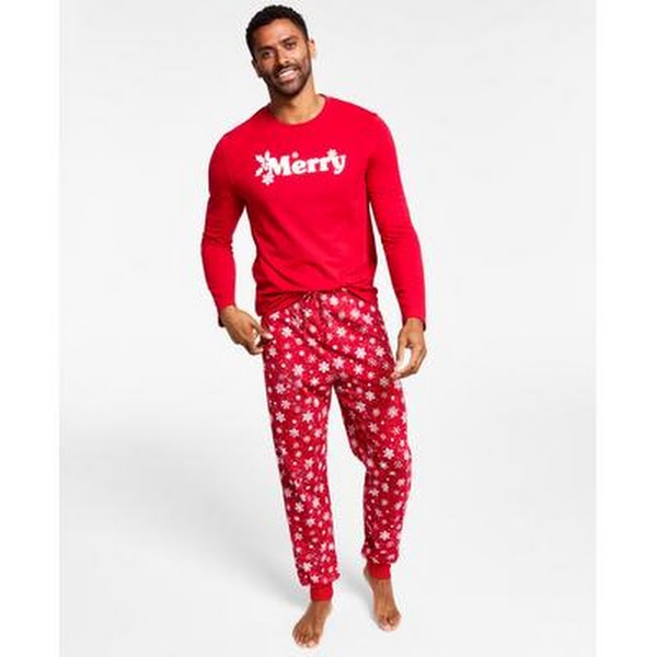 Family Pajamas Matching Mens Merry Snowflake Mix It Family Pajama Set by Vanessa Jane