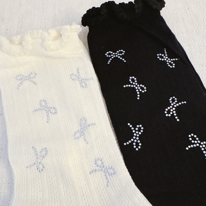 Scattered Bows Socks Set Of 2