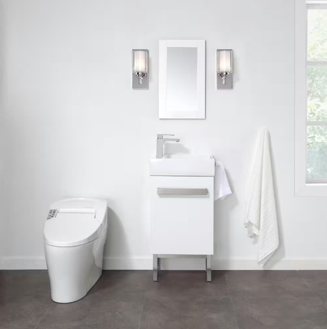 Home Decorators Collection Woodmoore 19 In. W x 10 In. D Vanity in Gloss White by Vanessa Jane