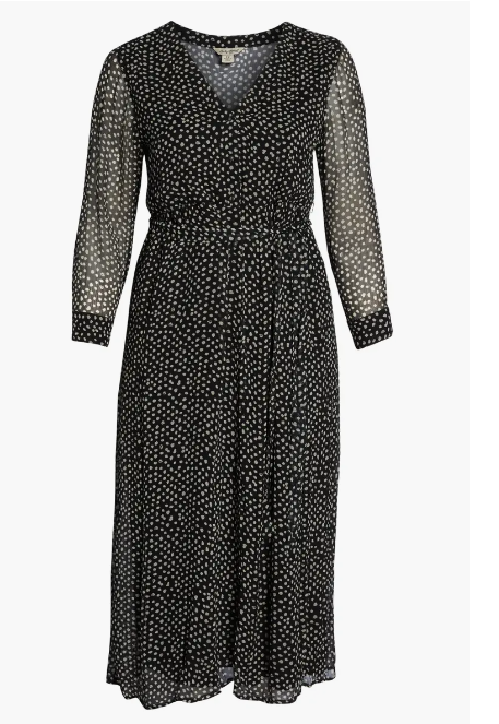 Lucky Brand Plus Dot Print Maxi Dress, 3X by Vanessa Jane
