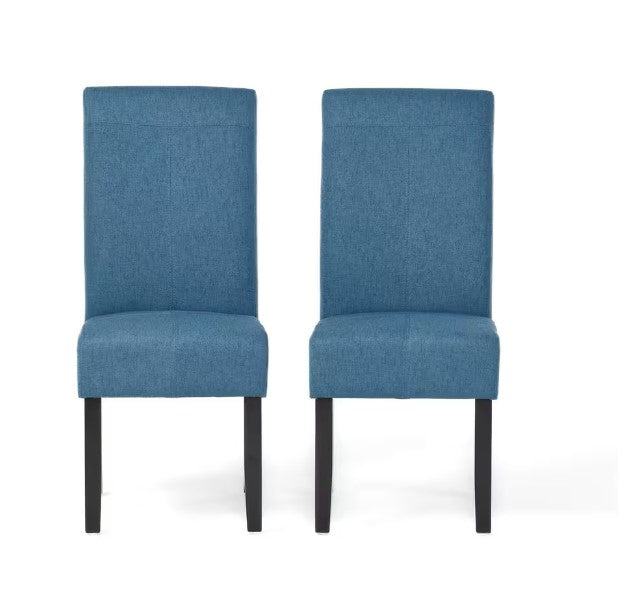 Noble House Pertica Blue T-Stitch Dining Chairs (Set of 2) by Vanessa Jane