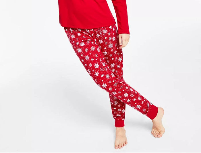 Family Pajamas Womens Merry Snowflake Pajama Pants by Vanessa Jane