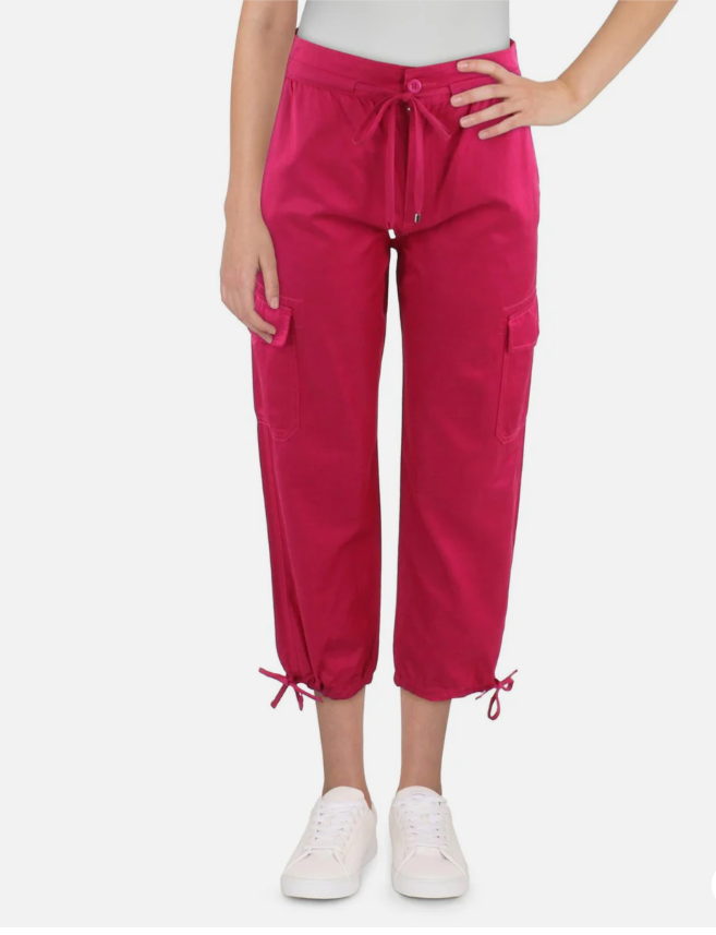 Lauren Ralph Lauren Womens Solid Cropped Cargo Pants, Size 0 by Vanessa Jane